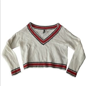 H&M divided cropped sweater